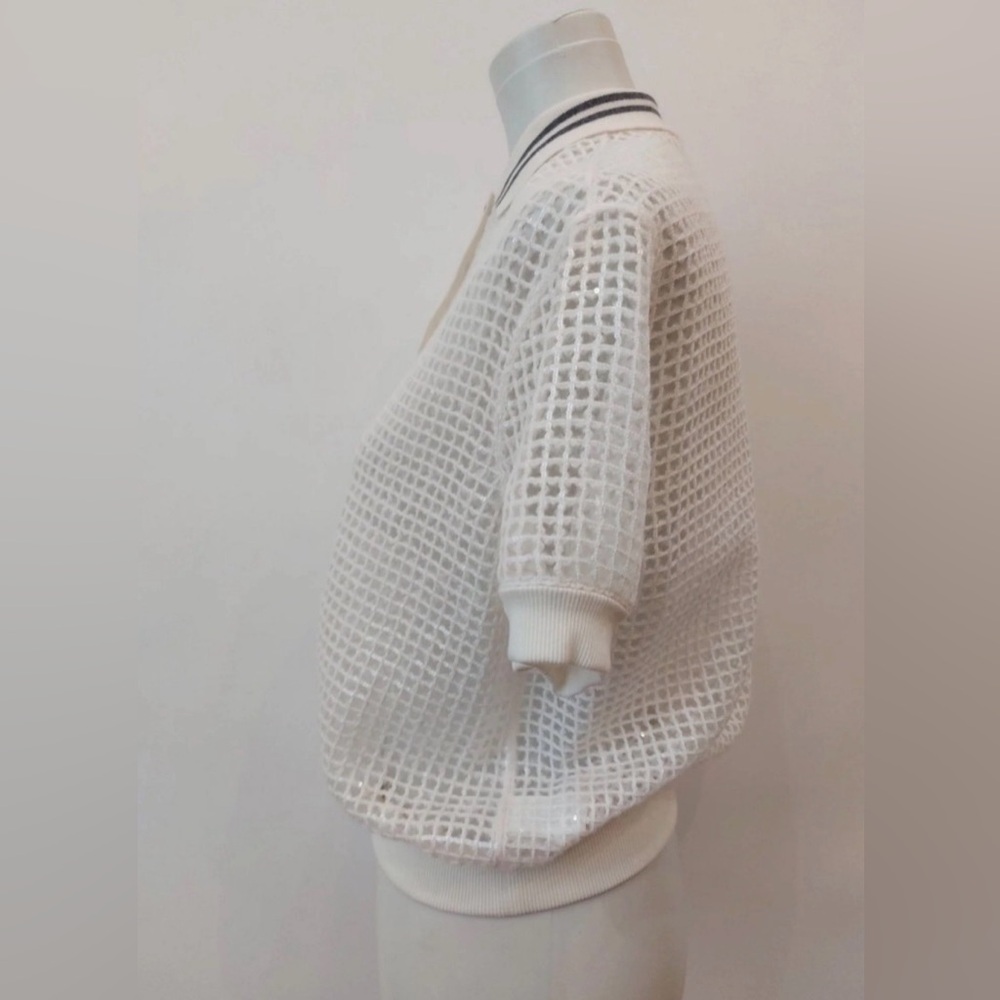 🔥BRUNELLO CUCINELLI
Netted Polo Shirt with Contrast Stripes/Size Large/MP $3850🔥 - Picture 7 of 13